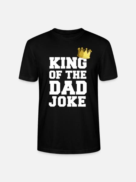 Kongen af far-joken Bad Dad Jokes Crown Funny Fat - Stanley Stella CRAFTER unisex økologisk-T-shirt - sort