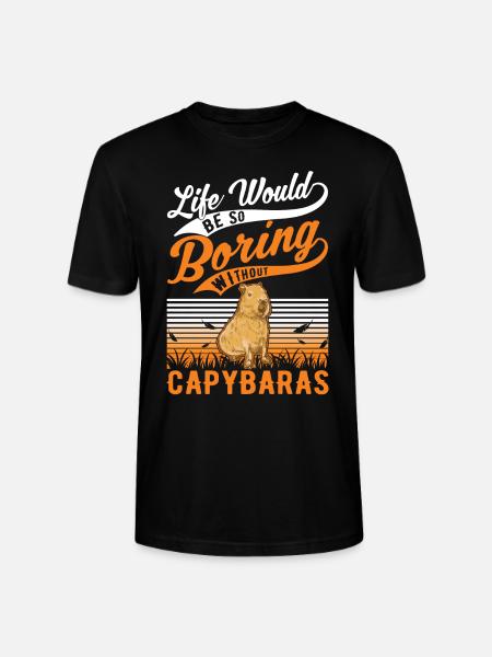 Capybara Cadeau Capibara capybara - T-shirt bio CRAFTER Stanley Stella Unisexe - noir