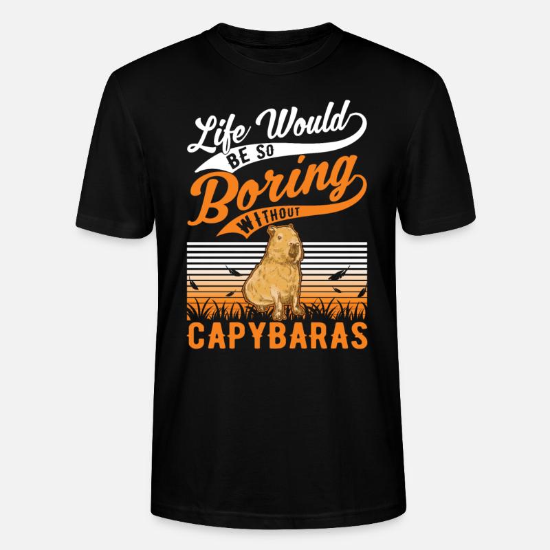 Capybara Gift Capibara capybara - Stanley/Stella CRAFTER Unisex Organic T-Shirt - black