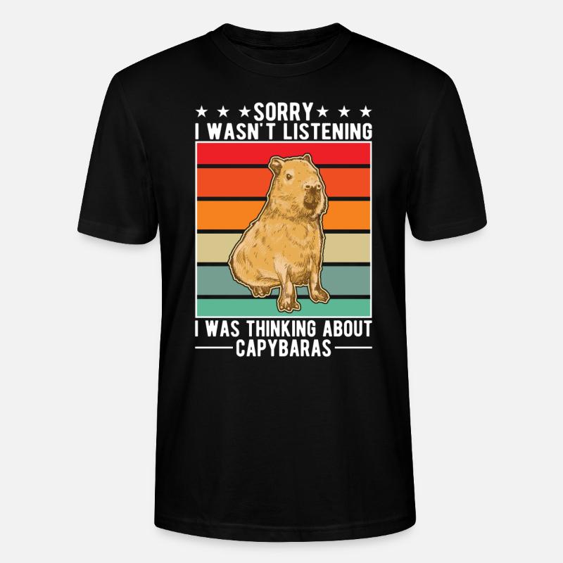 Capybara Gift Capibara capybara - Stanley/Stella CRAFTER Unisex Organic T-Shirt - black