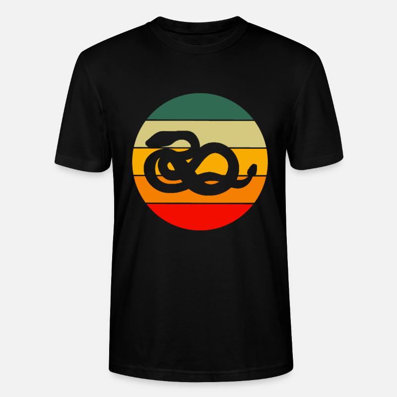 Serpent rétro - T-shirt bio CRAFTER Stanley Stella Unisexe - noir