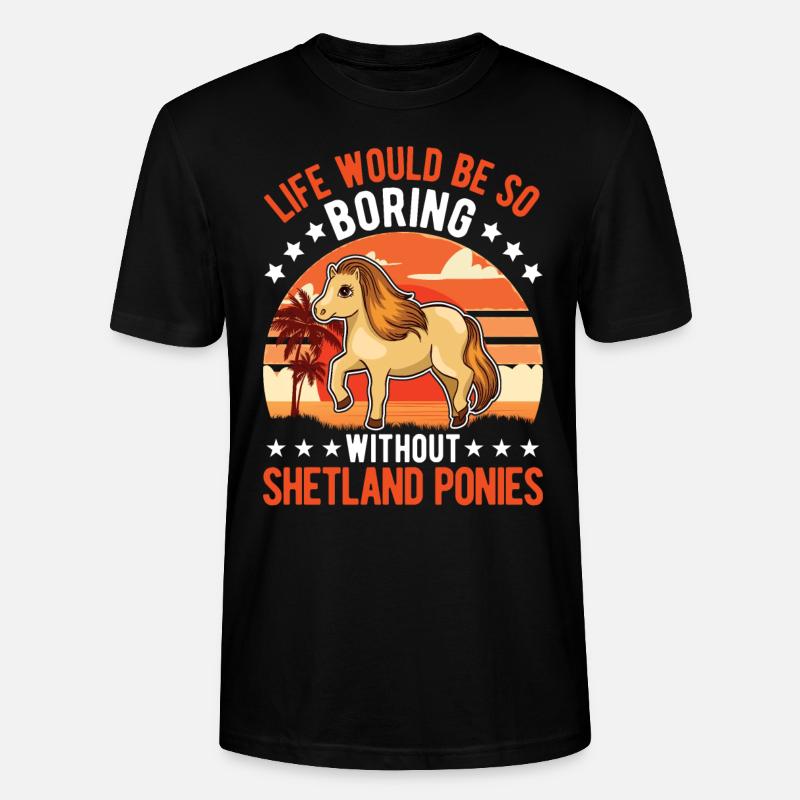 Shetland Pony Geschenk Shetty - Stanley/Stella Unisex Bio-T-Shirt CRAFTER - Schwarz