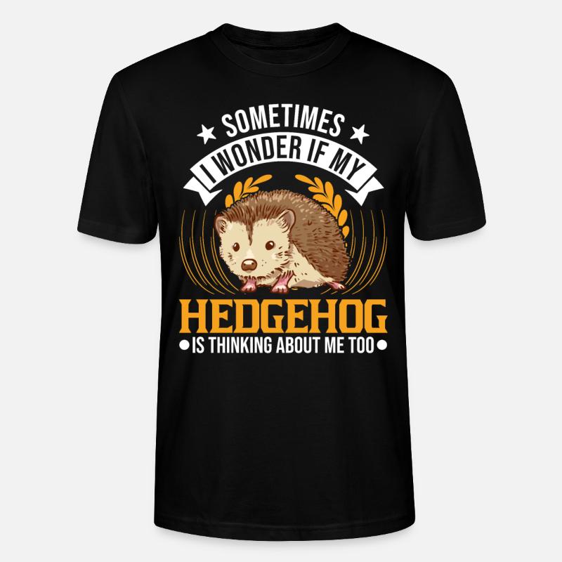 Igel Geschenk Stacheligel - Stanley/Stella Unisex Bio-T-Shirt CRAFTER - Schwarz