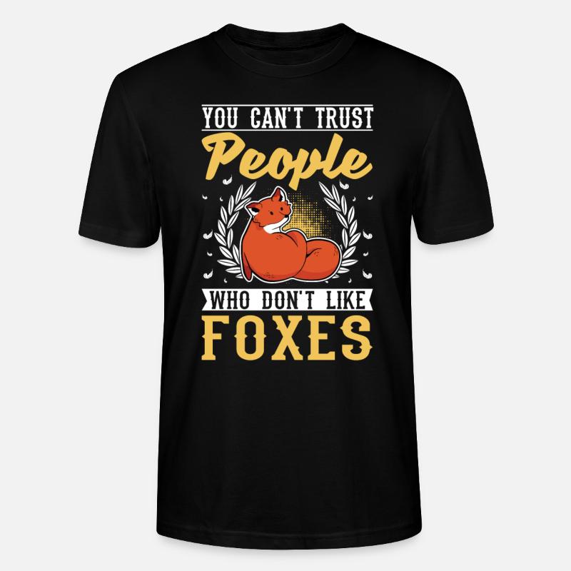 Fuchs Geschenk Rotfuchs - Stanley/Stella Unisex Bio-T-Shirt CRAFTER - Schwarz