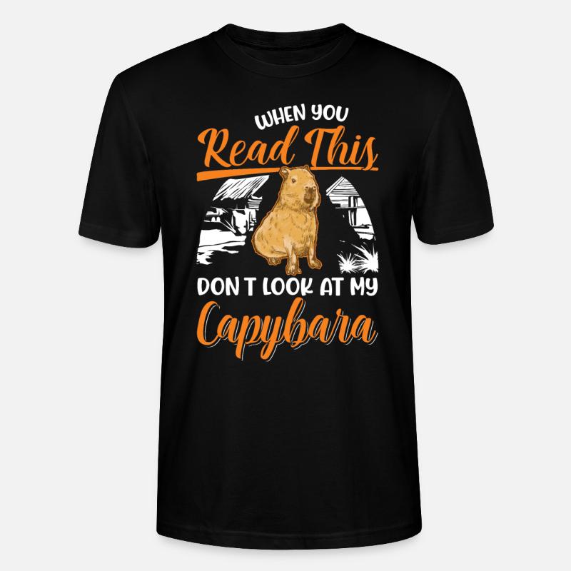 Capybara Gift Capibara capybara - Stanley/Stella CRAFTER Unisex Organic T-Shirt - black
