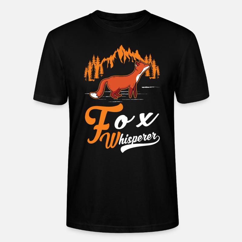 Fuchsflüsterer Fox Whisperer Fuchs - Stanley/Stella CRAFTER Unisex Organic T-Shirt - black