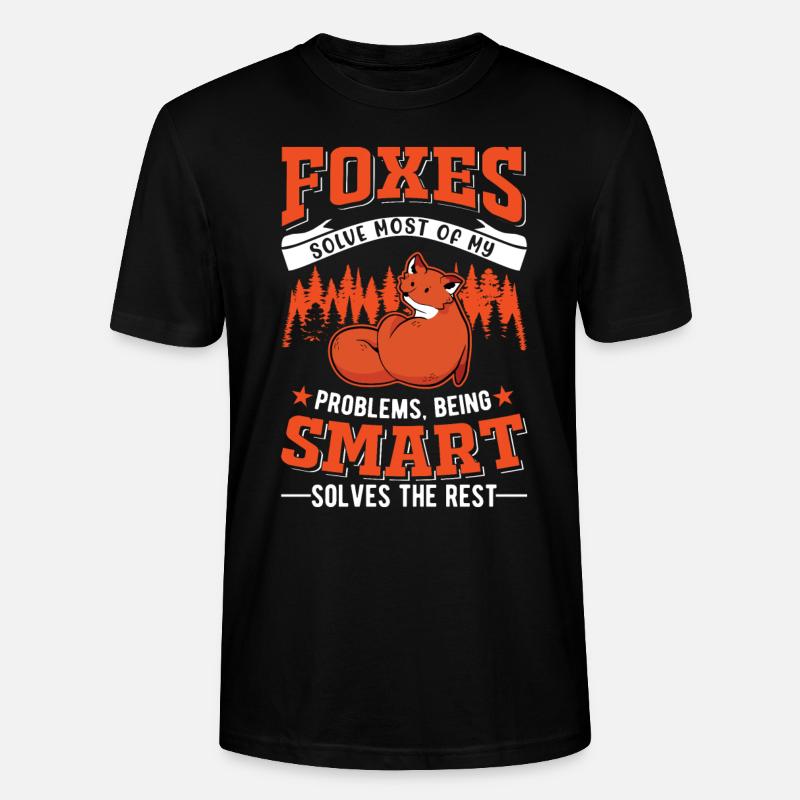 Fuchs Geschenk Rotfuchs - Stanley/Stella Unisex Bio-T-Shirt CRAFTER - Schwarz