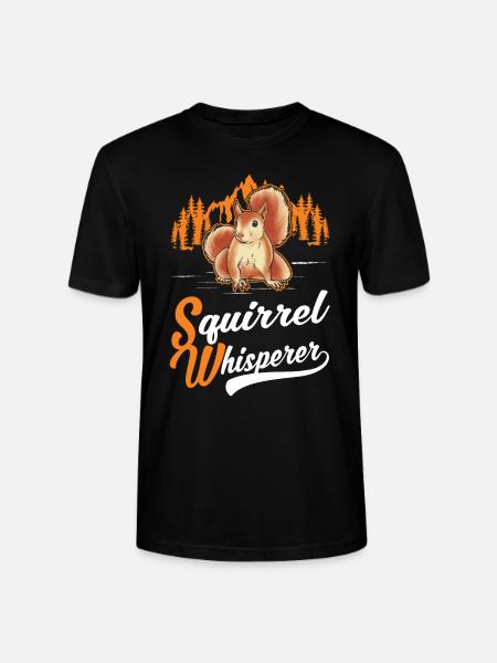 Eichhörnchen Flüsterer Squirrel Whisperer - Stanley/Stella CRAFTER Unisex Organic T-Shirt - black