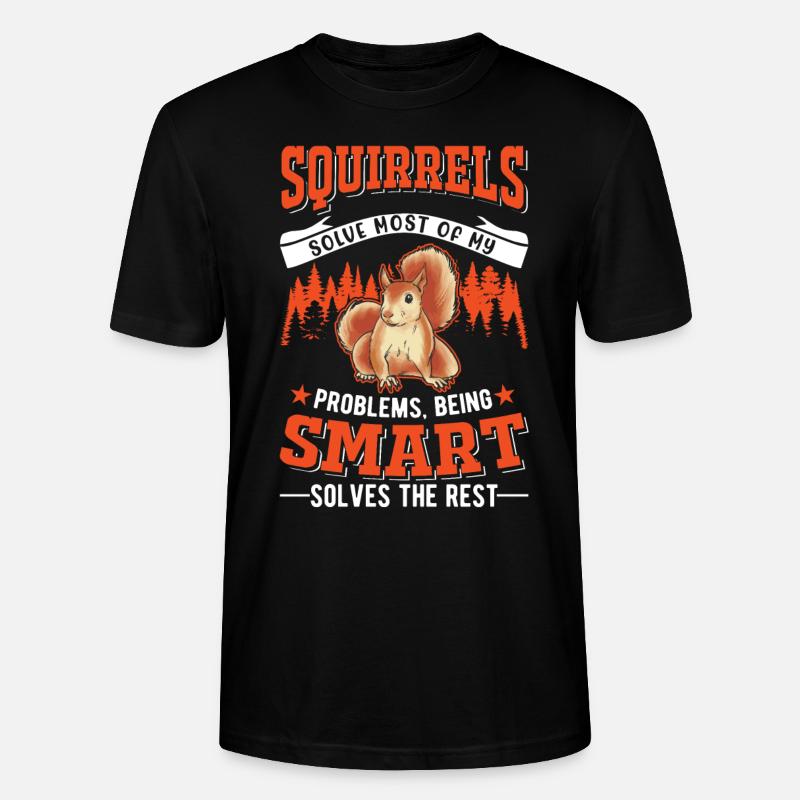 Eichhörnchen Geschenk Grauhörnchen Squirrel - Stanley/Stella Unisex Bio-T-Shirt CRAFTER - Schwarz