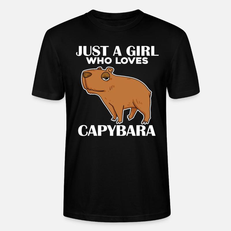 Capybara Mädchen Spruch - Stanley/Stella Unisex Bio-T-Shirt CRAFTER - Schwarz