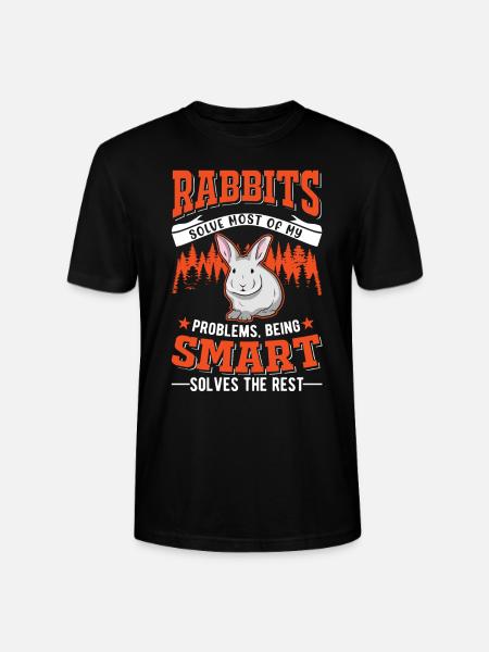 Rabbit Rabbit Rabbit - Stanley/Stella CRAFTER Unisex Organic T-Shirt - black