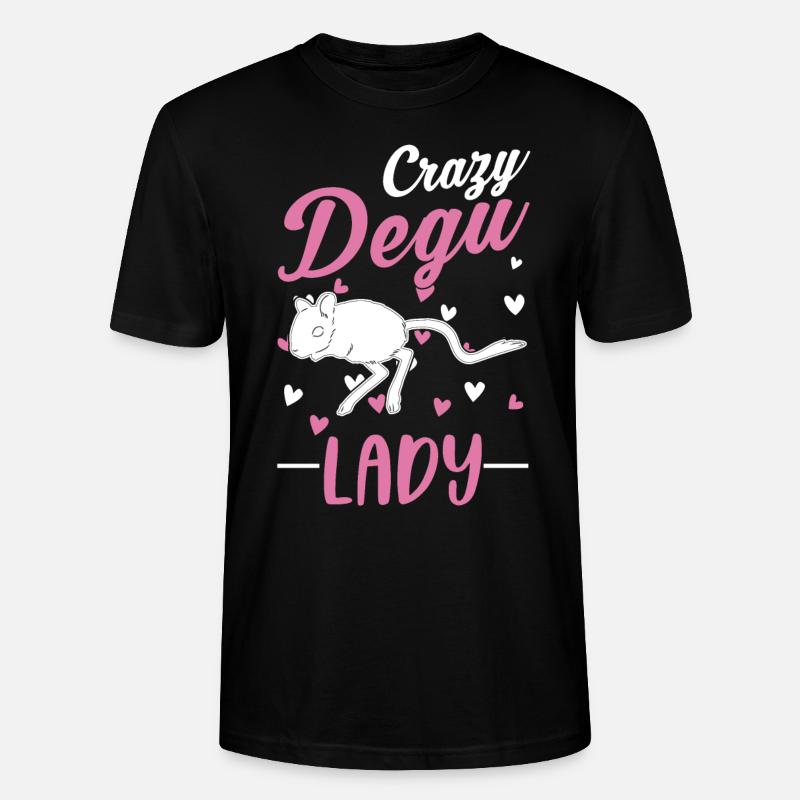 Crazy Degu Mrs. Walddegu - Stanley/Stella CRAFTER Unisex Organic T-Shirt - black