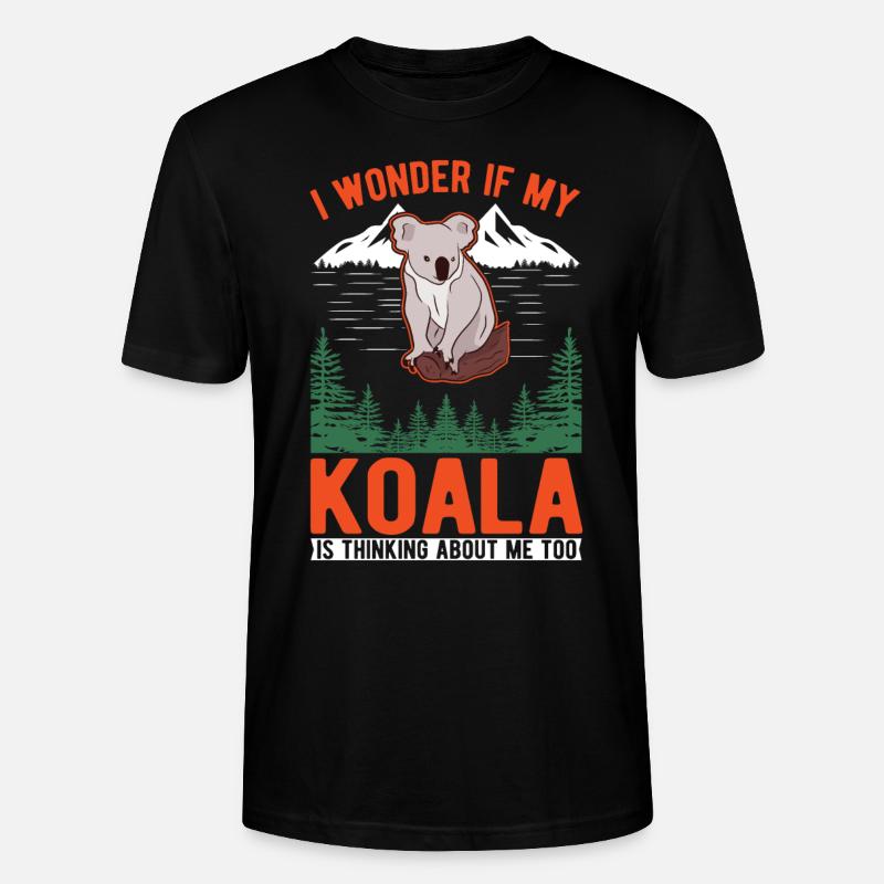 Koala lover Koala bear - Stanley/Stella CRAFTER Unisex Organic T-Shirt - black