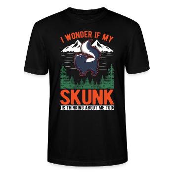 Skunk lover - Stanley/Stella CRAFTER Unisex Organic T-Shirt - black - Front - Alina (178cm) & Michal (187cm)