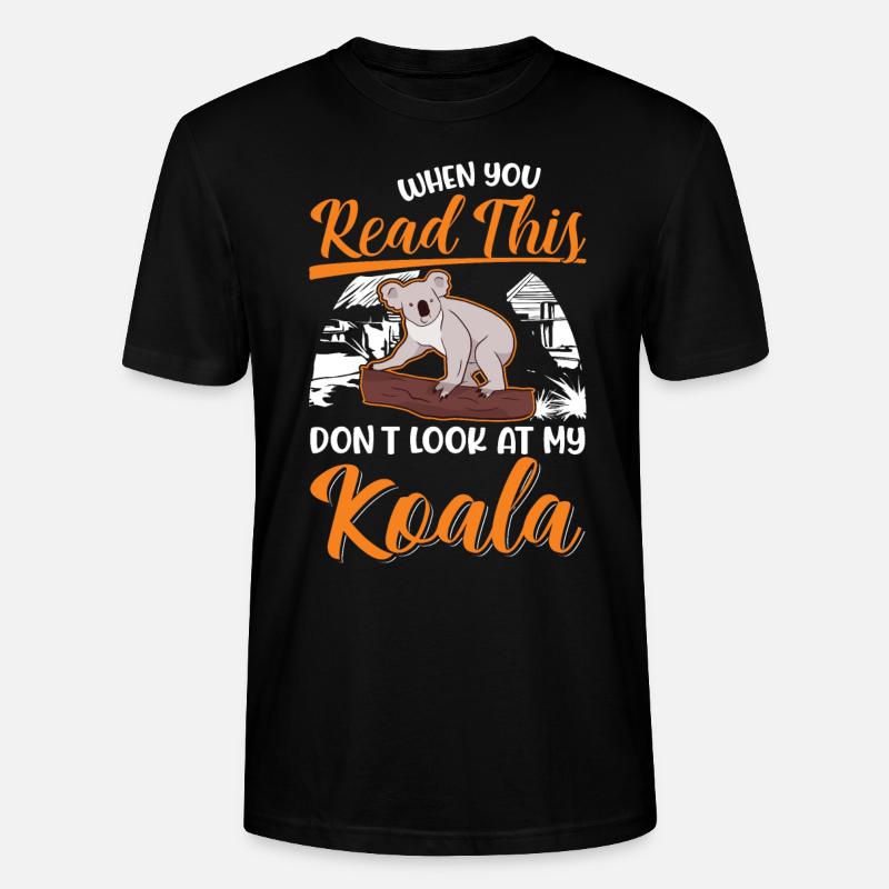 Koala Gift Koala Bear - Stanley/Stella CRAFTER Unisex Organic T-Shirt - black