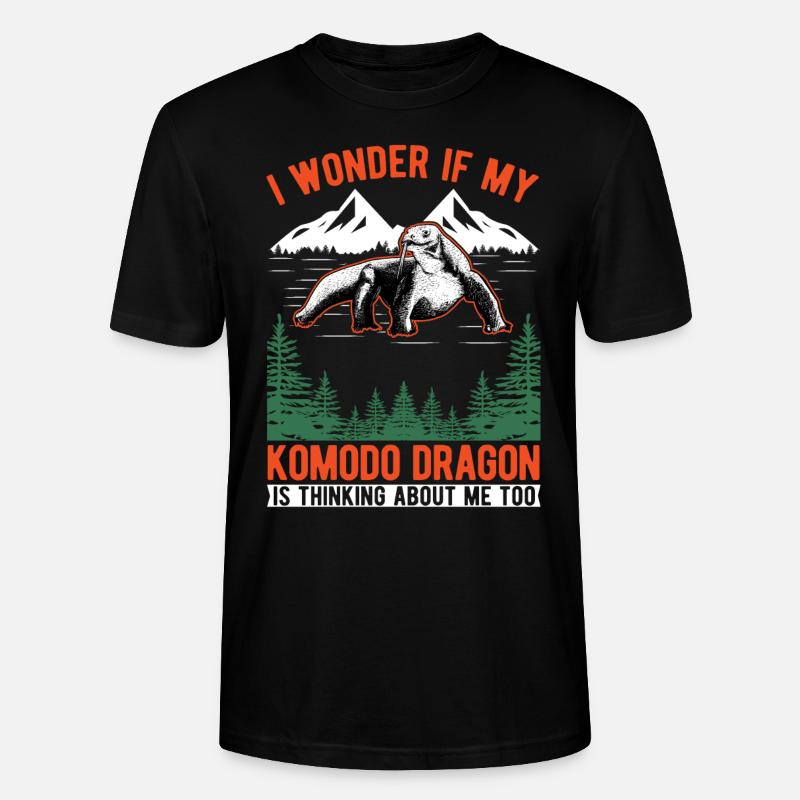 Komodowaran Waran Komododrache - Stanley/Stella Unisex Bio-T-Shirt CRAFTER - Schwarz