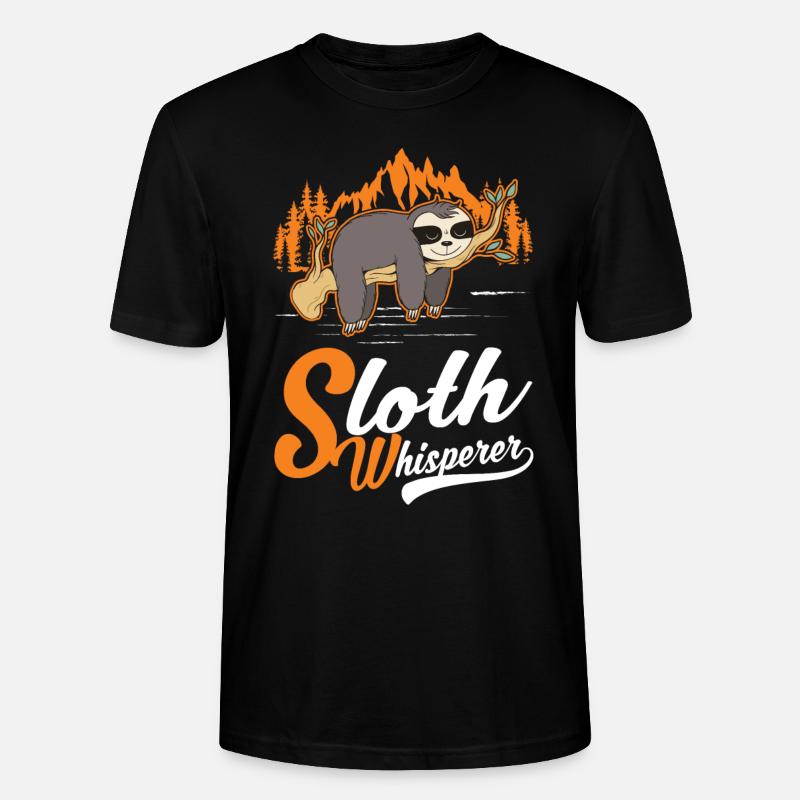Faultier Flüsterer Sloth Whisperer - Stanley/Stella CRAFTER Unisex Organic T-Shirt - black