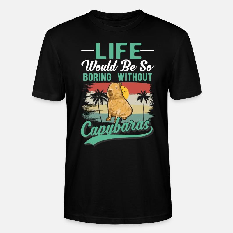 Capybara Gift Capibara capybara - Stanley/Stella CRAFTER Unisex Organic T-Shirt - black