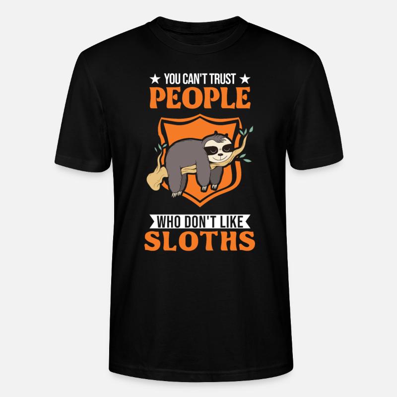 Faultier Liebhaber - Stanley/Stella Unisex Bio-T-Shirt CRAFTER - Schwarz