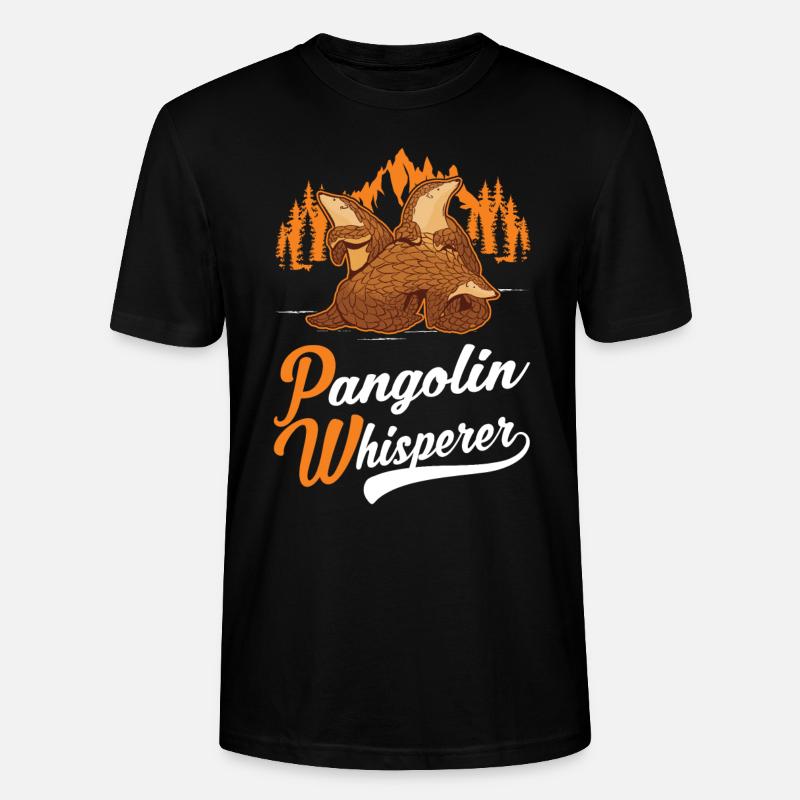 Pangolin Chuchoteur Pangolin - T-shirt bio CRAFTER Stanley Stella Unisexe - noir