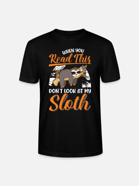 Sloth Gift Sloth - Stanley/Stella CRAFTER Unisex Organic T-Shirt - black