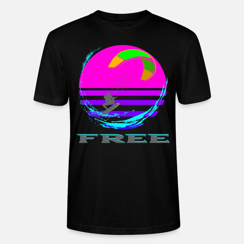 Kitesurfing - Stanley/Stella Unisex Bio-T-Shirt CRAFTER - Schwarz