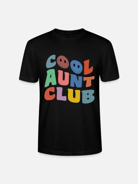 Cool Aunt Club Roligt leende Färgglad Cool Aunt Club - Ekologisk T-shirt CRAFTER unisex från Stanley/Stella - svart