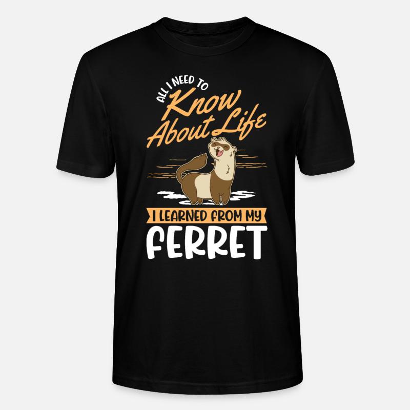Frettchen Spruch Ferret - Stanley/Stella Unisex Bio-T-Shirt CRAFTER - Schwarz