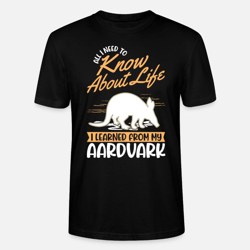 Erdferkel Geschenk Aardvark - Stanley/Stella Unisex Bio-T-Shirt CRAFTER - Schwarz