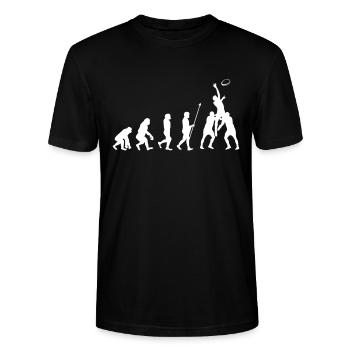 Evolution Du rugbyrugby sayball sports - T-shirt bio CRAFTER Stanley Stella Unisexe - noir - Devant - Alina (178cm) & Michal (187cm)