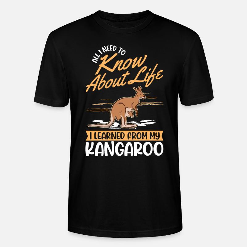 Känguru Australien Australisches Kangaroo - Stanley/Stella Unisex Bio-T-Shirt CRAFTER - Schwarz