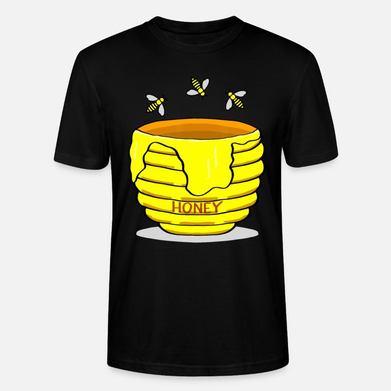 Honigtopf mit Honigbienen süßes Geschenk - Stanley/Stella Unisex Bio-T-Shirt CRAFTER - Schwarz