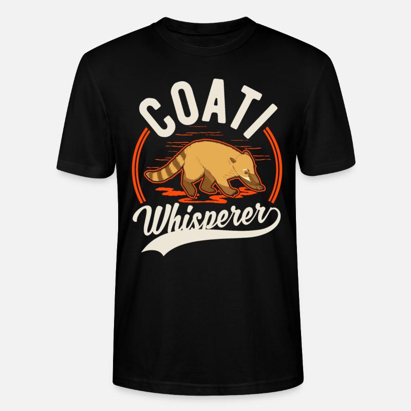 Nasenbär Flüsterer Rüsselbär Coati - Stanley/Stella Unisex Bio-T-Shirt CRAFTER - Schwarz