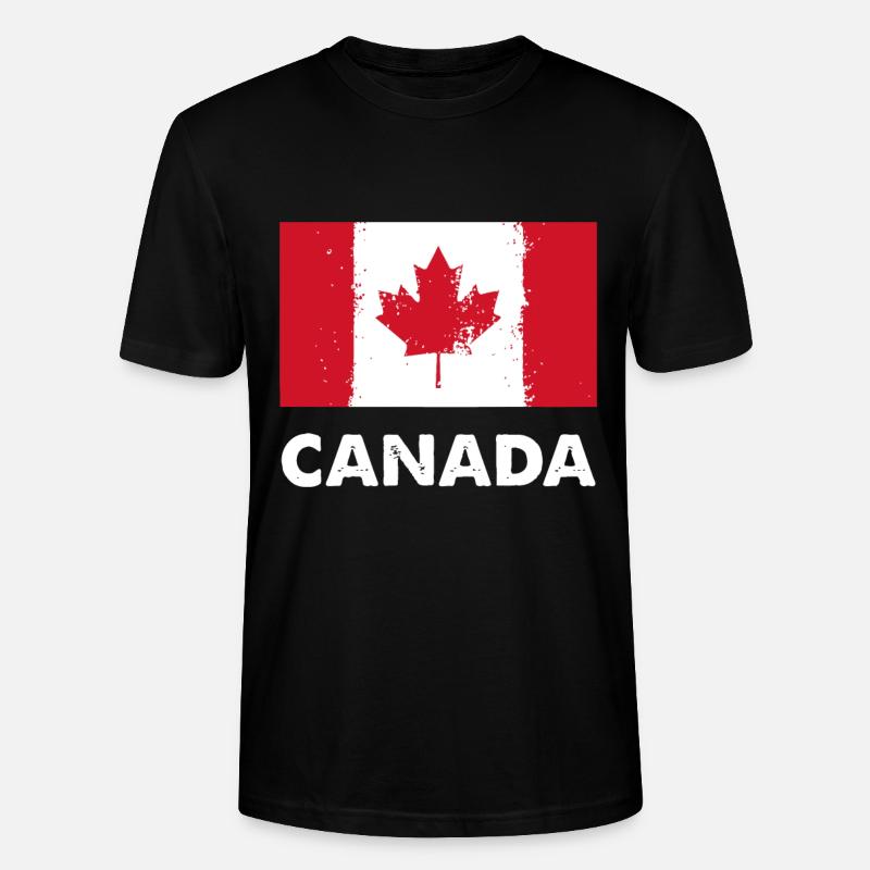 Drapeau du Canada | Canadien - T-shirt bio CRAFTER Stanley Stella Unisexe - noir