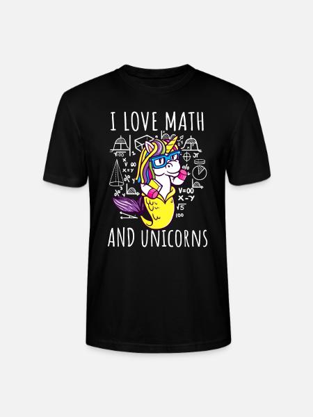 Ich liebe Mathe-Einhörner - Stanley/Stella Unisex Bio-T-Shirt CRAFTER - Schwarz