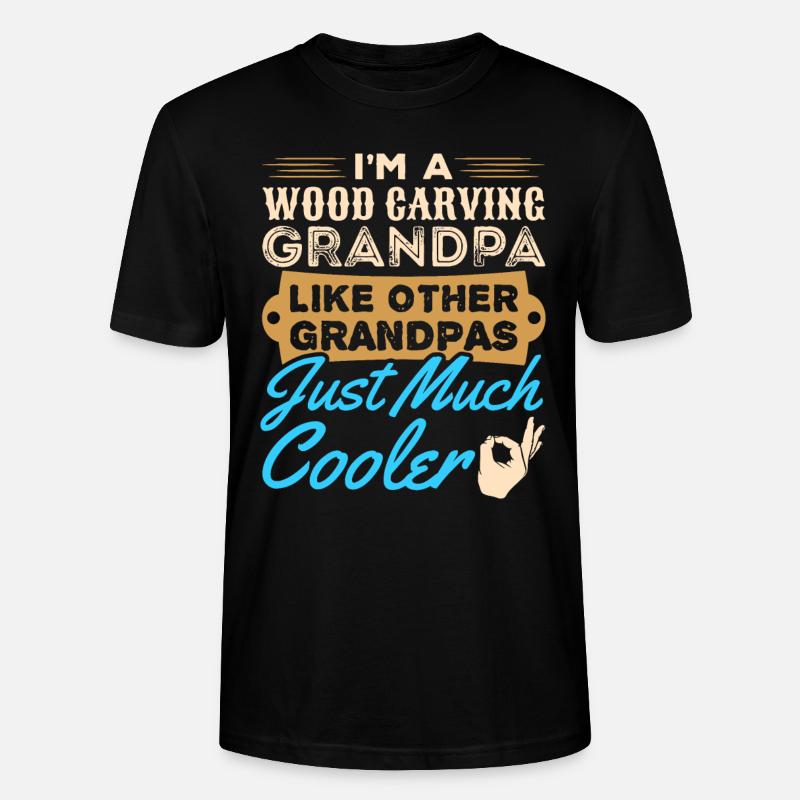 Holzschnitzerei Kettensägenschnitzerei - Stanley/Stella Unisex Bio-T-Shirt CRAFTER - Schwarz