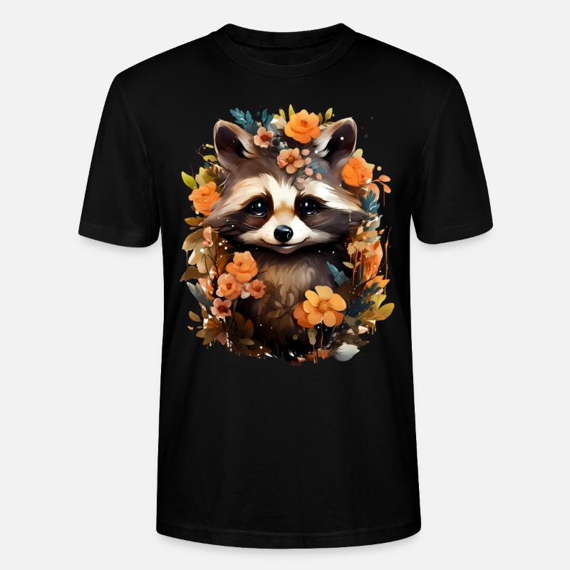 Waschbär - Stanley/Stella Unisex Bio-T-Shirt CRAFTER - Schwarz