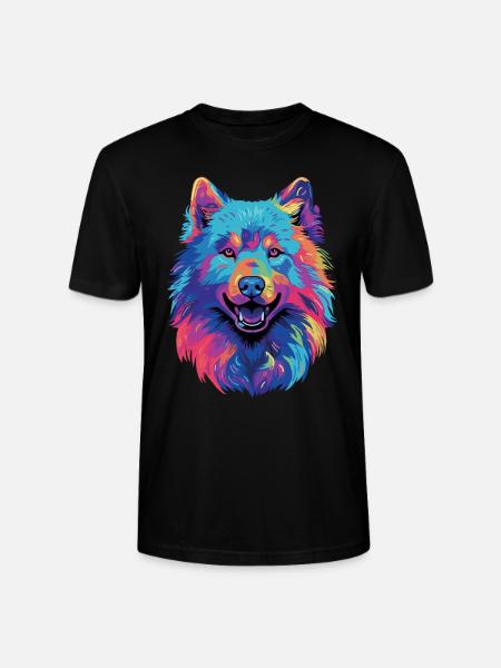 Samojede Schlittenhund Samojeden - Stanley/Stella Unisex Bio-T-Shirt CRAFTER - Schwarz