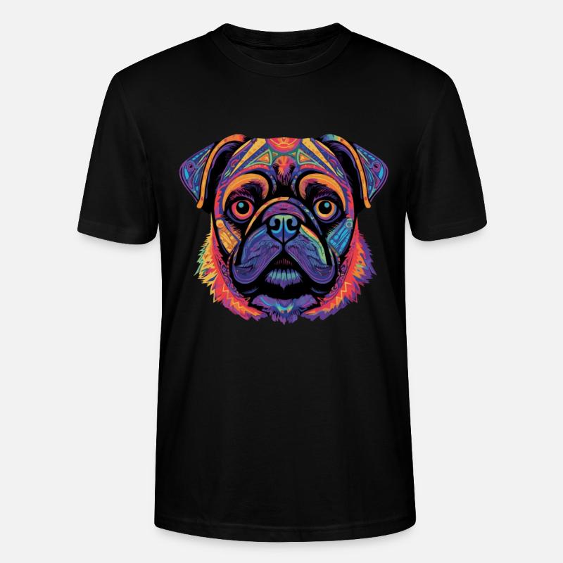 Mops Geschenk - Stanley/Stella Unisex Bio-T-Shirt CRAFTER - Schwarz
