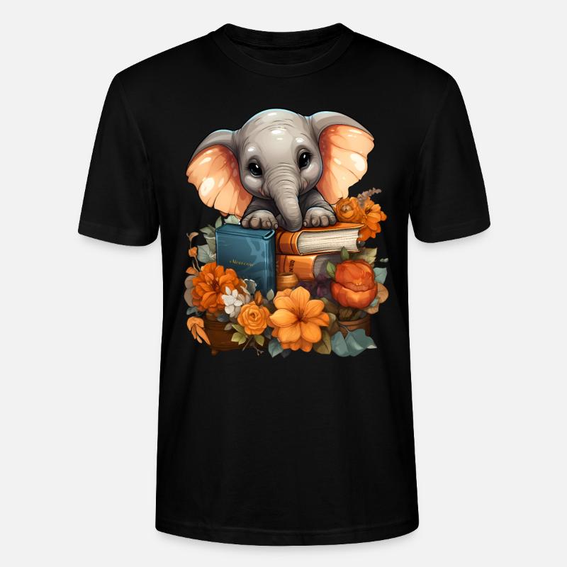 Elefant - Stanley/Stella Unisex Bio-T-Shirt CRAFTER - Schwarz