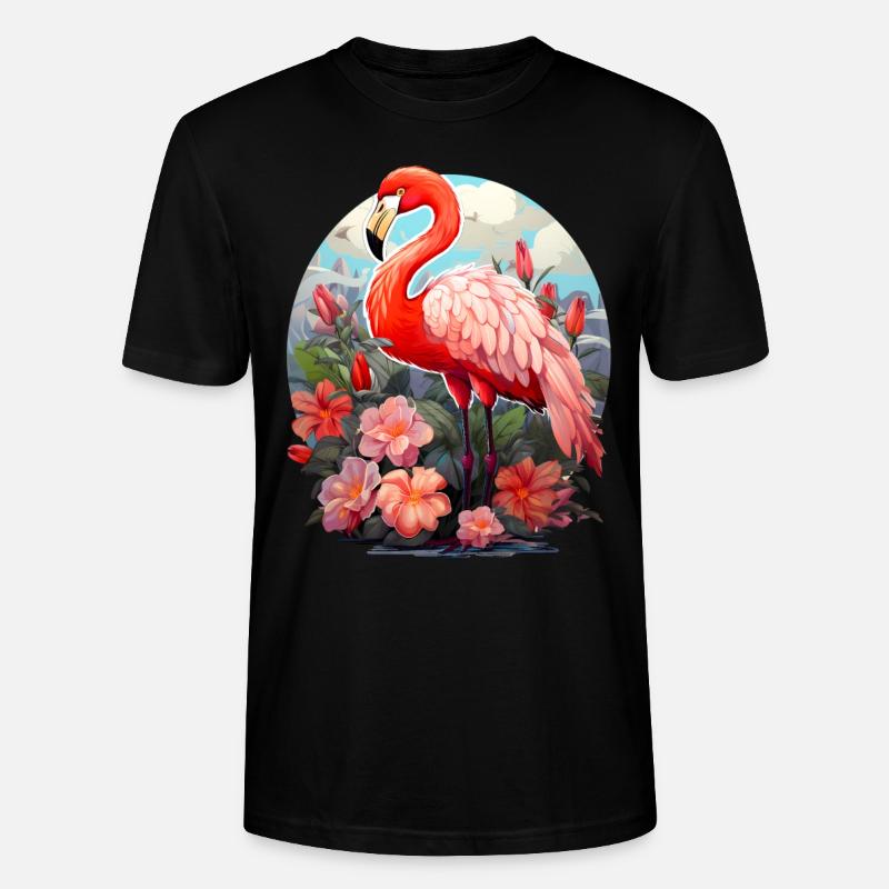 Flamingo - Stanley/Stella Unisex Bio-T-Shirt CRAFTER - Schwarz