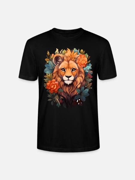 Lion - Stanley/Stella CRAFTER Unisex Organic T-Shirt - black
