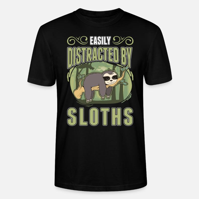 Sloth Gift Sloth - Stanley/Stella CRAFTER Unisex Organic T-Shirt - black