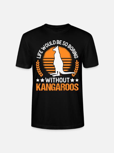 Australisches Känguru Australien Kangaroo - Stanley/Stella Unisex Bio-T-Shirt CRAFTER - Schwarz
