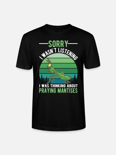 Gottesanbeterin Geschenk Mantis Fangschrecke - Stanley/Stella Unisex Bio-T-Shirt CRAFTER - Schwarz