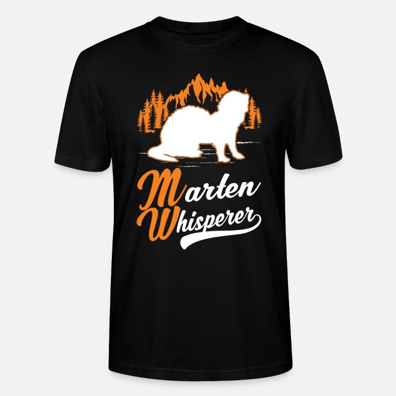 Marder Flüsterer Baummarder - Stanley/Stella Unisex Bio-T-Shirt CRAFTER - Schwarz
