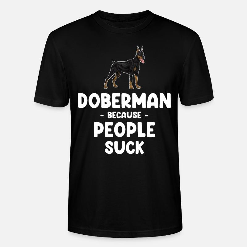 Dobermans, parce que les gens - T-shirt bio CRAFTER Stanley Stella Unisexe - noir