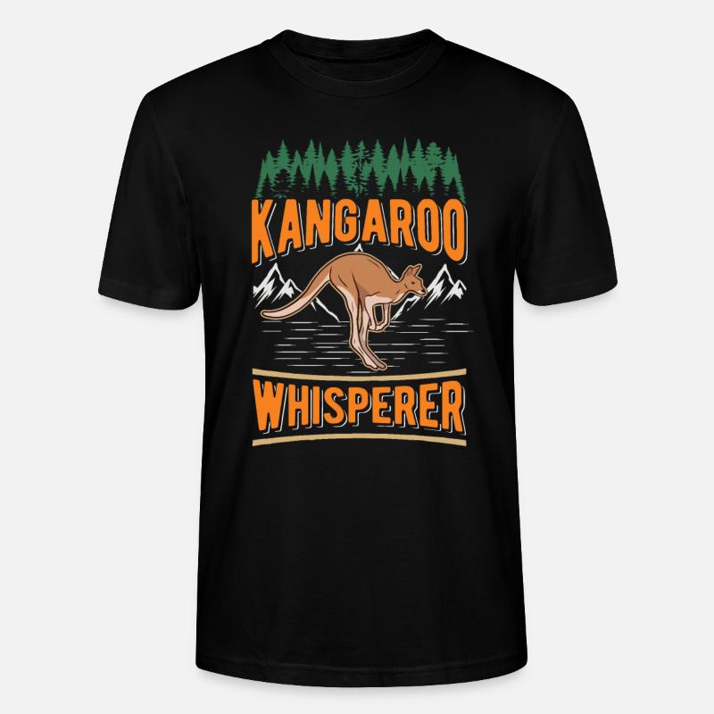 Känguru Flüsterer Australien Kangaroo - Stanley/Stella Unisex Bio-T-Shirt CRAFTER - Schwarz