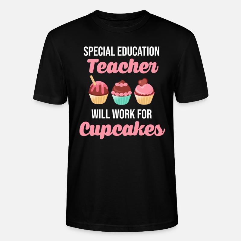 Sonderschullehrer Wird Für Cupcakes-autismus - Stanley/Stella Unisex Bio-T-Shirt CRAFTER - Schwarz