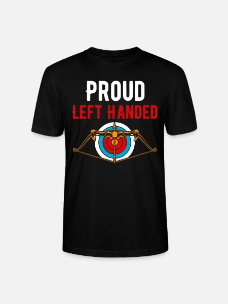 Stolzer Linkshändiger Bogenschießbogen - Stanley/Stella Unisex Bio-T-Shirt CRAFTER - Schwarz
